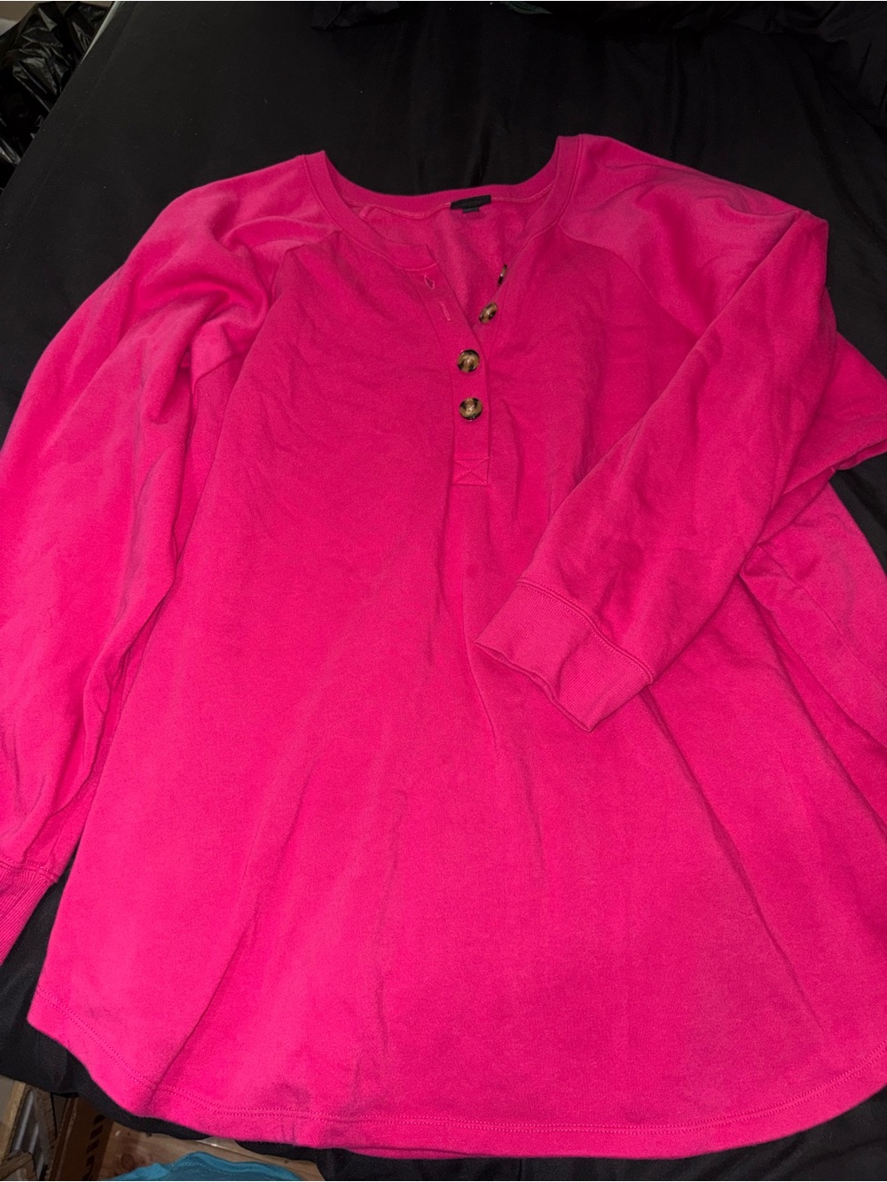 Torrid Women’s Hot Pink Long Sleeve Henley Sweater 5X
